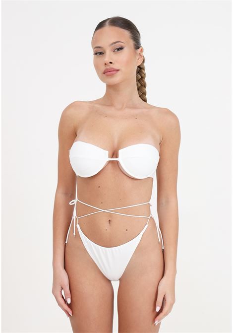Bikini donna bianco reggiseno e slip americano regolabile shirting ME FUI | MF24-0311WHWHI